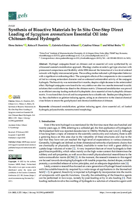Synthesis of Bioactive Materials by In Situ One.